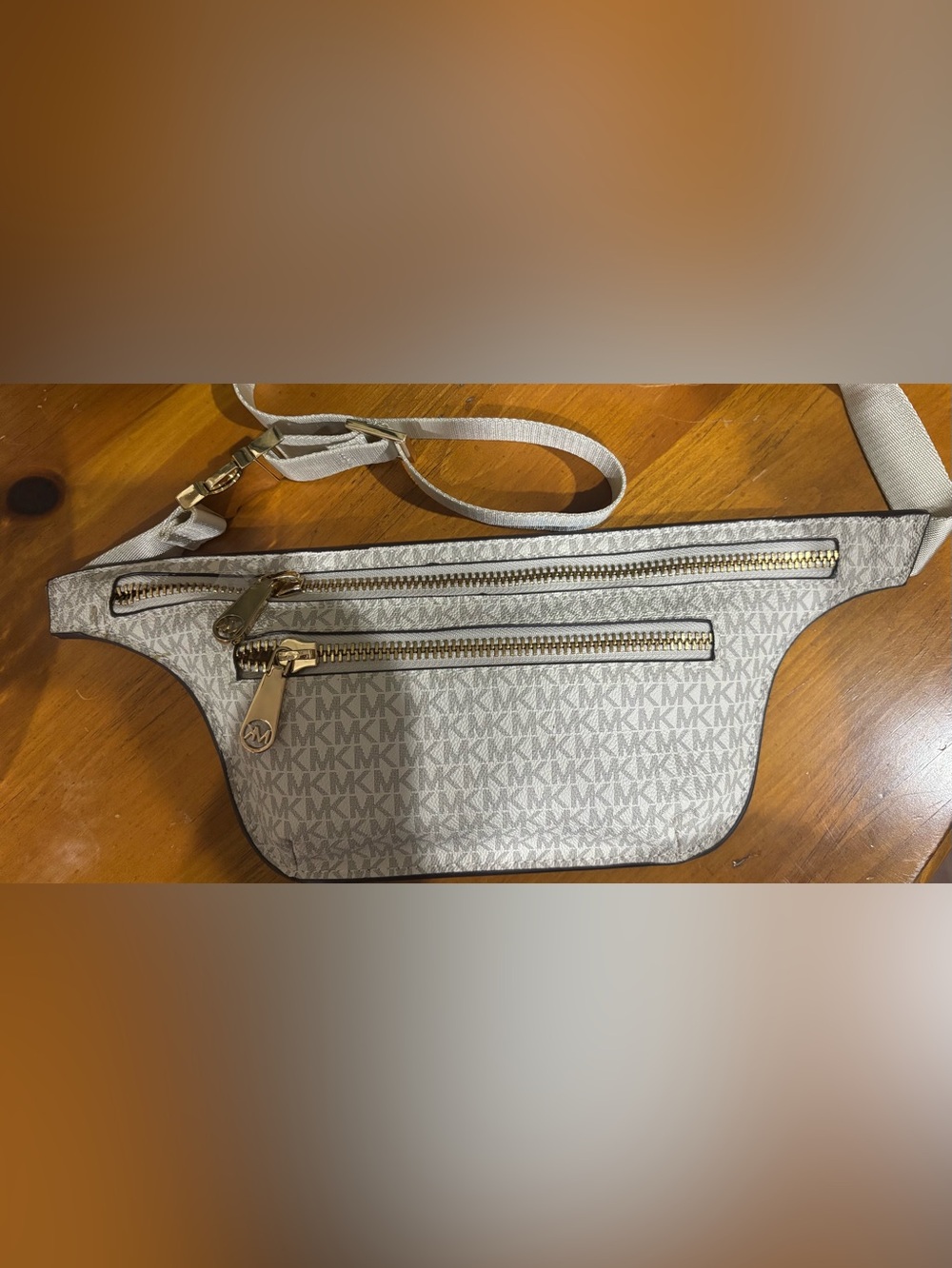 MICHAEL Michael Kors Logo Double-Zip Fanny Pack Belt Bag NWOT - Picture 2 of 7